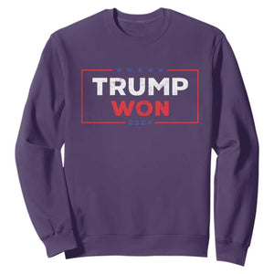 Trump Won 2024 Sweatshirt The 47th US President 2024 USA Election TS11 Purple Print Your Wear