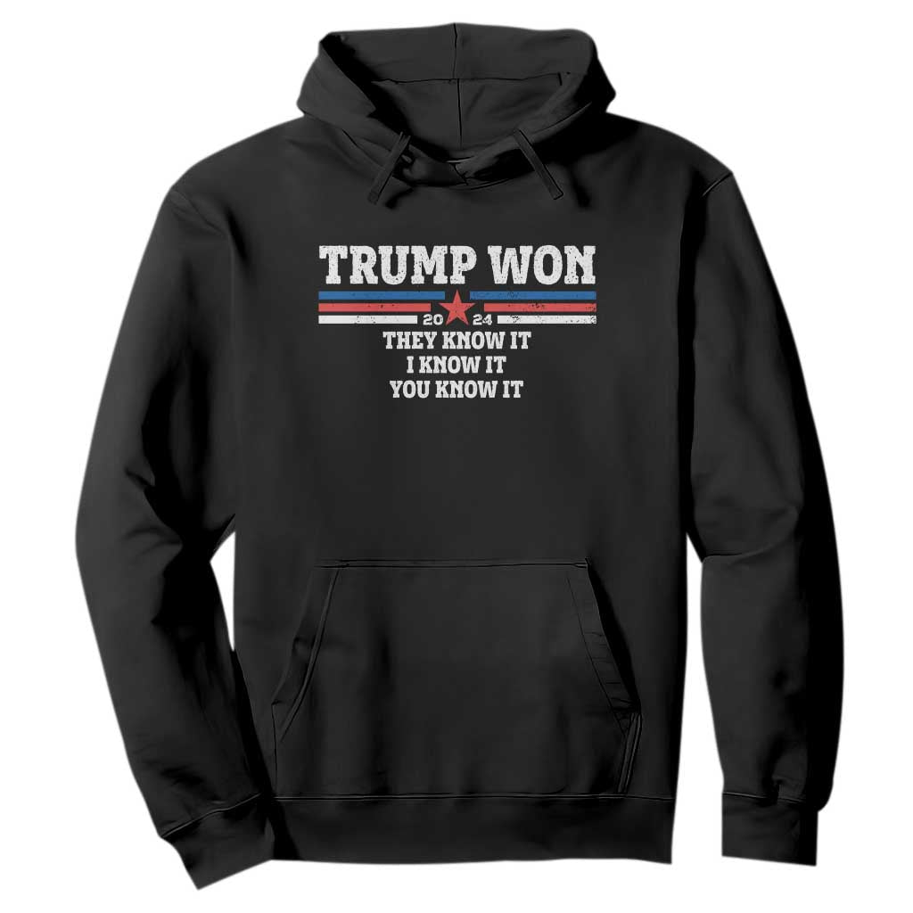 Trump Won 2024 Hoodie They I And You Know It The 47th US President 2024 TS11 Black Print Your Wear