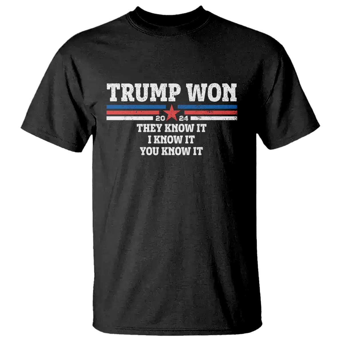 Trump Won 2024 T Shirt They I And You Know It The 47th US President 2024 TS11 Black Print Your Wear