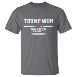 Trump Won 2024 T Shirt They I And You Know It The 47th US President 2024 TS11 Charcoal Print Your Wear