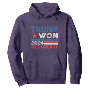 Trump Won 2024 Get Over It Hoodie Presidential Election TS11 Purple Print Your Wear