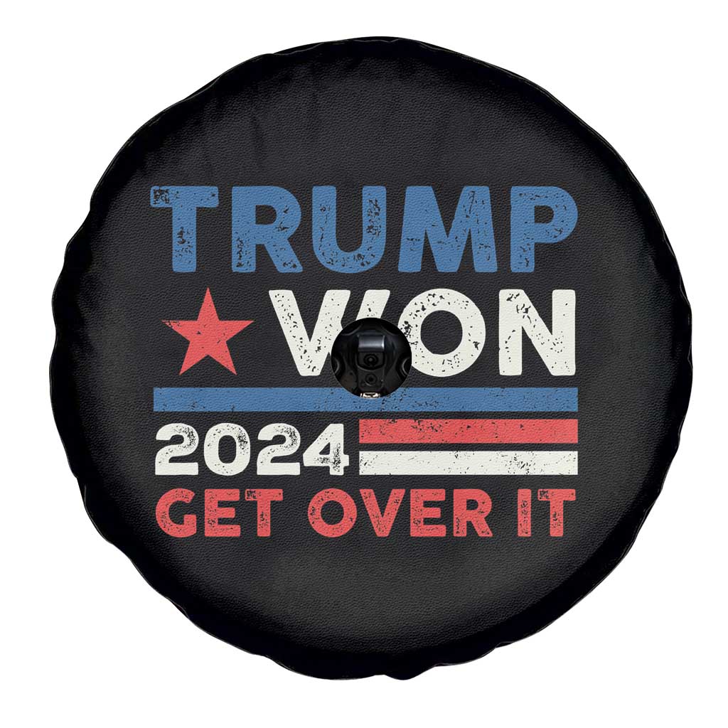 Trump Won 2024 Get Over It Spare Tire Cover Presidential Election TS11 Print Your Wear