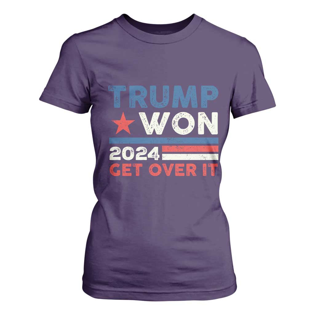Trump Won 2024 Get Over It T Shirt For Women Presidential Election TS11 Purple Print Your Wear