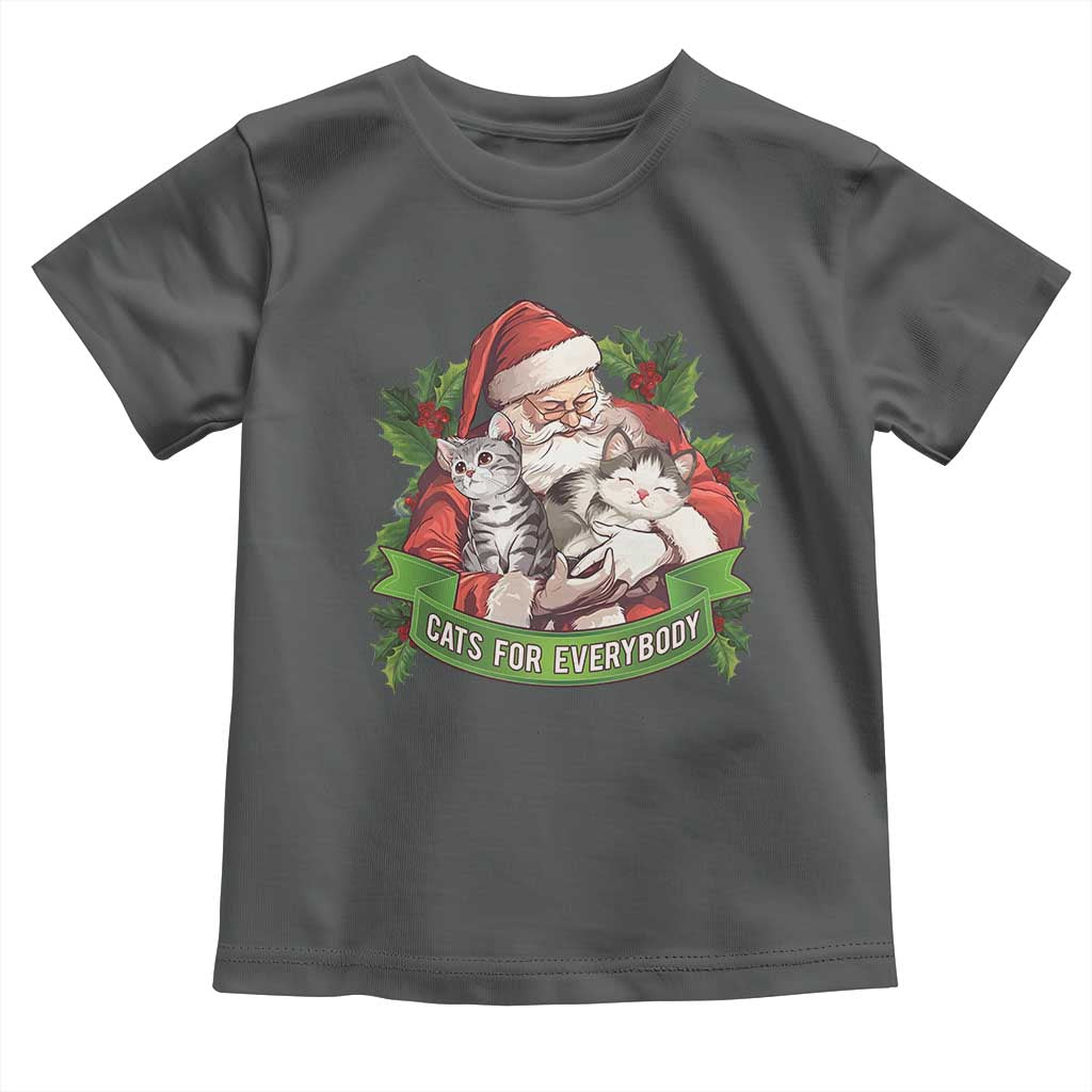 Christmas Cats Owner Baby Shirt Cats For Everybody Vintage Santa Mistletoe TS11 Dark Heather Print Your Wear