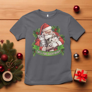 Christmas Cats Owner T Shirt Cats For Everybody Vintage Santa Mistletoe TS11 Charcoal Print Your Wear