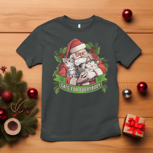 Christmas Cats Owner T Shirt Cats For Everybody Vintage Santa Mistletoe TS11 Dark Heather Print Your Wear