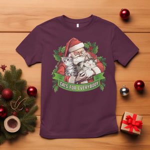 Christmas Cats Owner T Shirt Cats For Everybody Vintage Santa Mistletoe TS11 Maroon Print Your Wear