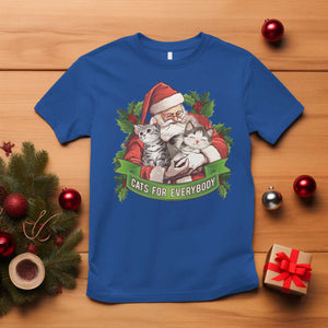 Christmas Cats Owner T Shirt Cats For Everybody Vintage Santa Mistletoe TS11 Royal Blue Print Your Wear