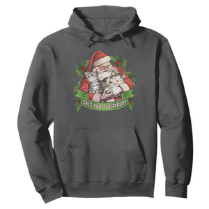 Christmas Cats Owner Hoodie Cats For Everybody Vintage Santa Mistletoe TS11 Dark Heather Print Your Wear