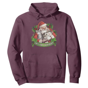 Christmas Cats Owner Hoodie Cats For Everybody Vintage Santa Mistletoe TS11 Maroon Print Your Wear