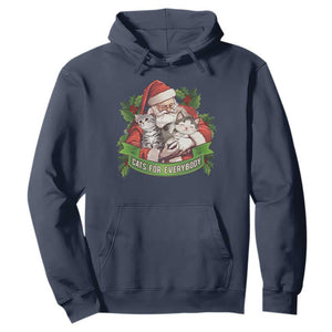 Christmas Cats Owner Hoodie Cats For Everybody Vintage Santa Mistletoe TS11 Navy Print Your Wear
