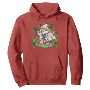 Christmas Cats Owner Hoodie Cats For Everybody Vintage Santa Mistletoe TS11 Red Print Your Wear