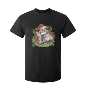 Christmas Cats Owner T Shirt For Kid Cats For Everybody Vintage Santa Mistletoe TS11 Black Print Your Wear