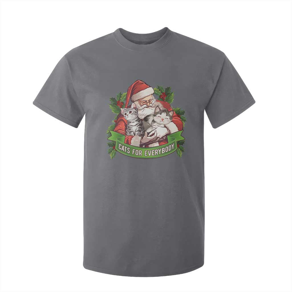 Christmas Cats Owner T Shirt For Kid Cats For Everybody Vintage Santa Mistletoe TS11 Charcoal Print Your Wear
