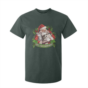Christmas Cats Owner T Shirt For Kid Cats For Everybody Vintage Santa Mistletoe TS11 Dark Forest Green Print Your Wear
