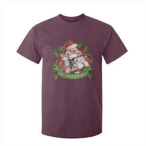 Christmas Cats Owner T Shirt For Kid Cats For Everybody Vintage Santa Mistletoe TS11 Maroon Print Your Wear