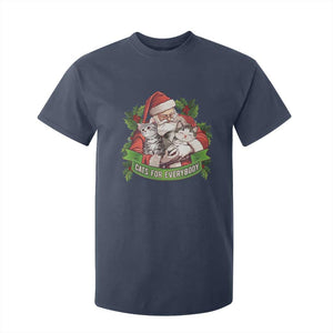Christmas Cats Owner T Shirt For Kid Cats For Everybody Vintage Santa Mistletoe TS11 Navy Print Your Wear
