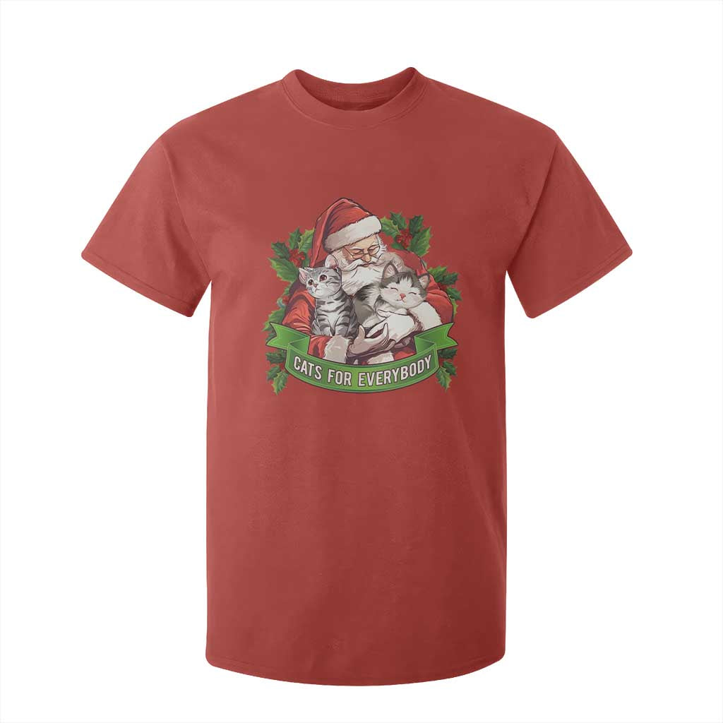 Christmas Cats Owner T Shirt For Kid Cats For Everybody Vintage Santa Mistletoe TS11 Red Print Your Wear