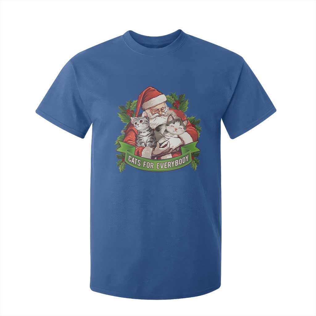 Christmas Cats Owner T Shirt For Kid Cats For Everybody Vintage Santa Mistletoe TS11 Royal Blue Print Your Wear