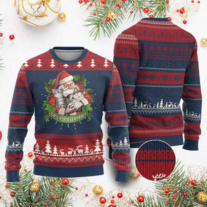 Christmas Cats Owner Ugly Christmas Sweater Cats For Everybody Vintage Santa Mistletoe TS11 Burgundy Print Your Wear