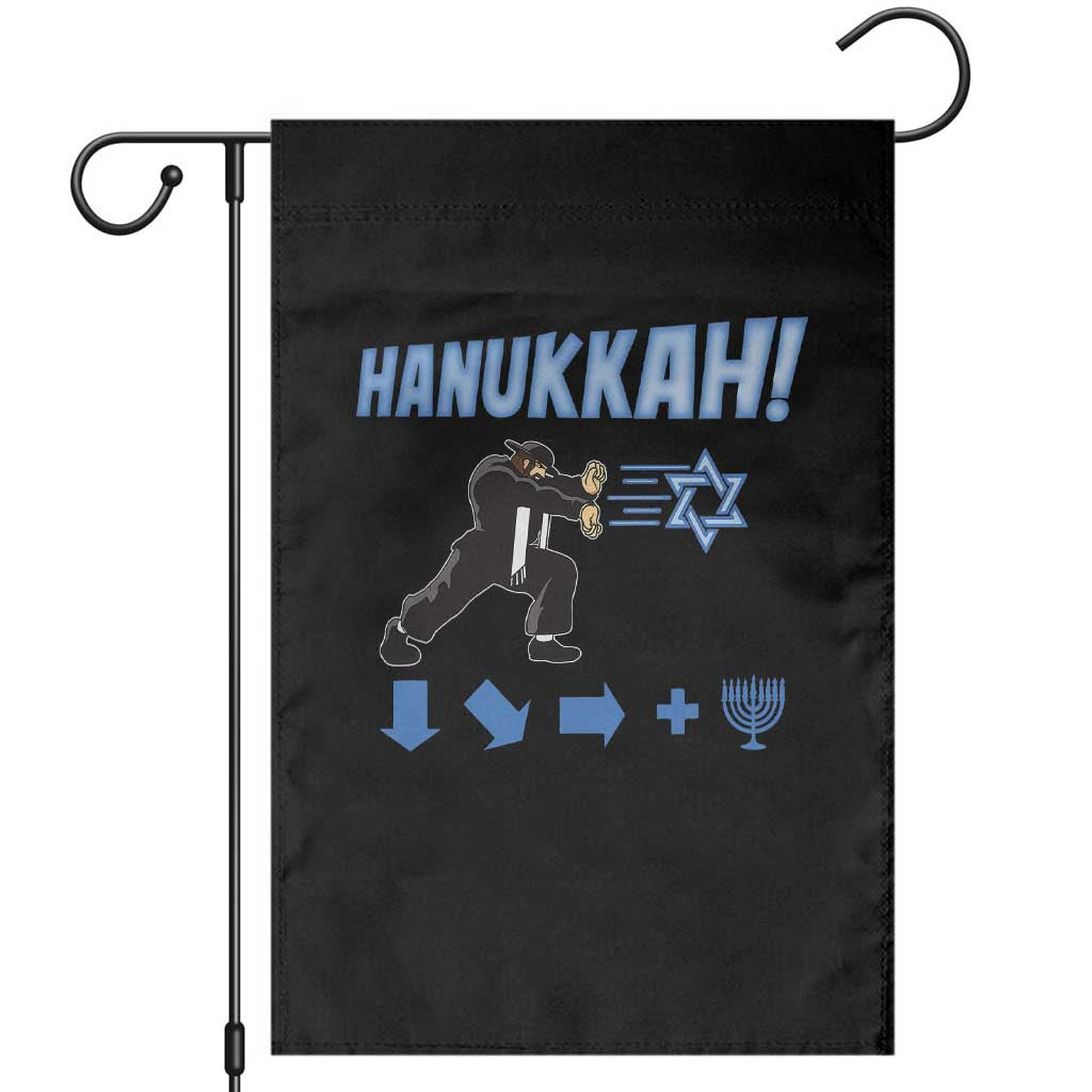 Funny Hanukkah Arcade Game Garden Flag Jewish Fighter Menorah Star Of David TS11 Black Print Your Wear