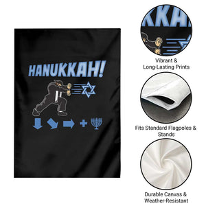 Funny Hanukkah Arcade Game Garden Flag Jewish Fighter Menorah Star Of David TS11 Print Your Wear