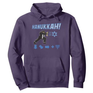 Funny Hanukkah Arcade Game Hoodie Jewish Fighter Menorah Star Of David TS11 Purple Print Your Wear