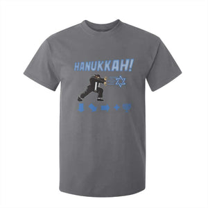 Funny Hanukkah Arcade Game T Shirt For Kid Jewish Fighter Menorah Star Of David TS11 Charcoal Print Your Wear