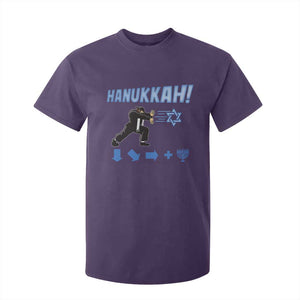 Funny Hanukkah Arcade Game T Shirt For Kid Jewish Fighter Menorah Star Of David TS11 Purple Print Your Wear