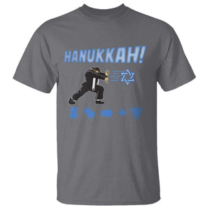 Funny Hanukkah Arcade Game T Shirt Jewish Fighter Menorah Star Of David TS11 Charcoal Print Your Wear