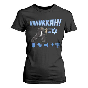 Funny Hanukkah Arcade Game T Shirt For Women Jewish Fighter Menorah Star Of David TS11 Black Print Your Wear