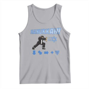 Funny Hanukkah Arcade Game Tank Top Jewish Fighter Menorah Star Of David TS11 Athletic Heather Print Your Wear