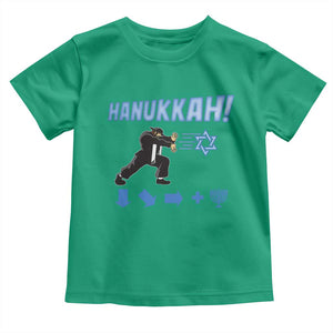Funny Hanukkah Arcade Game Toddler T Shirt Jewish Fighter Menorah Star Of David TS11 Irish Green Print Your Wear