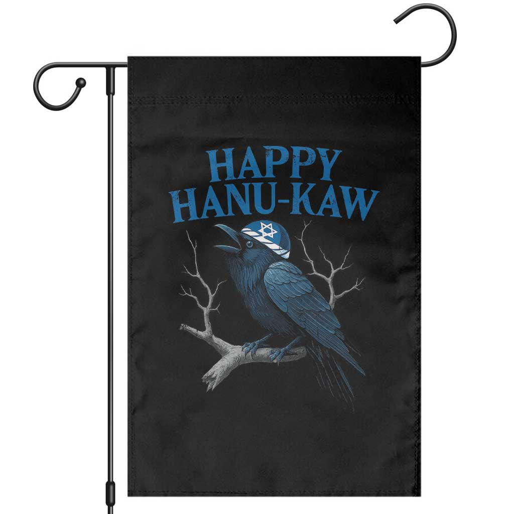 Funny Hanukkah Crow Garden Flag Happy Hanukaw Jewish Holiday TS11 Black Print Your Wear