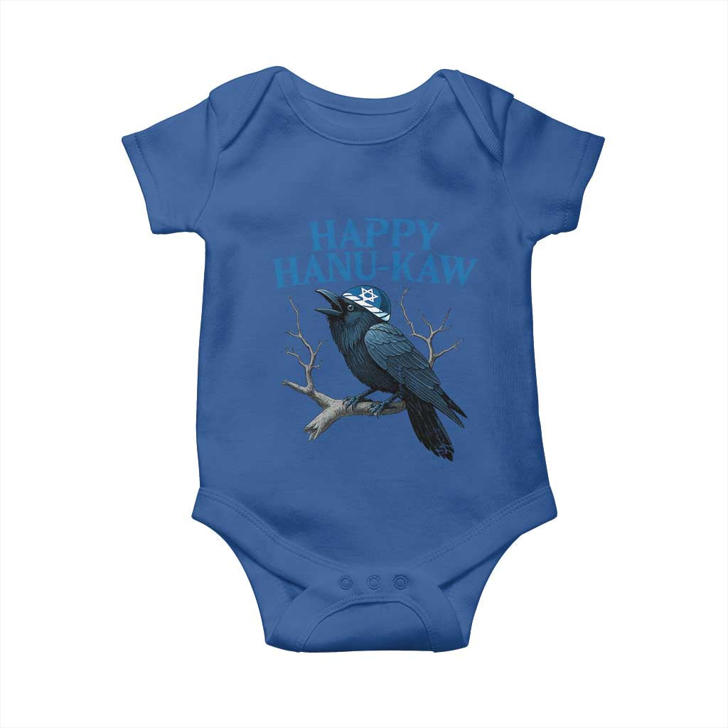 Funny Hanukkah Crow Baby Onesie Happy Hanukaw Jewish Holiday TS11 Royal Blue Print Your Wear