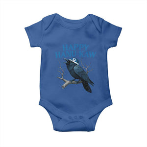 Funny Hanukkah Crow Baby Onesie Happy Hanukaw Jewish Holiday TS11 Royal Blue Print Your Wear