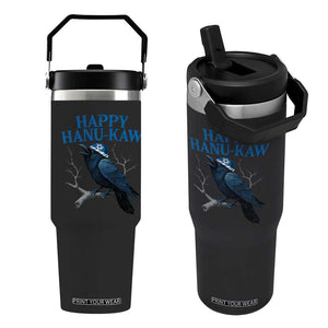 Funny Hanukkah Crow Flip Straw Tumbler Happy Hanukaw Jewish Holiday TS11 One Size: 30 oz Black Print Your Wear