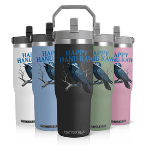 Funny Hanukkah Crow Flip Straw Tumbler Happy Hanukaw Jewish Holiday TS11 Print Your Wear