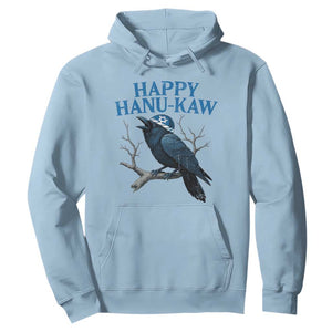 Funny Hanukkah Crow Hoodie Happy Hanukaw Jewish Holiday TS11 Light Blue Print Your Wear