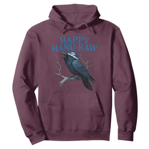 Funny Hanukkah Crow Hoodie Happy Hanukaw Jewish Holiday TS11 Maroon Print Your Wear