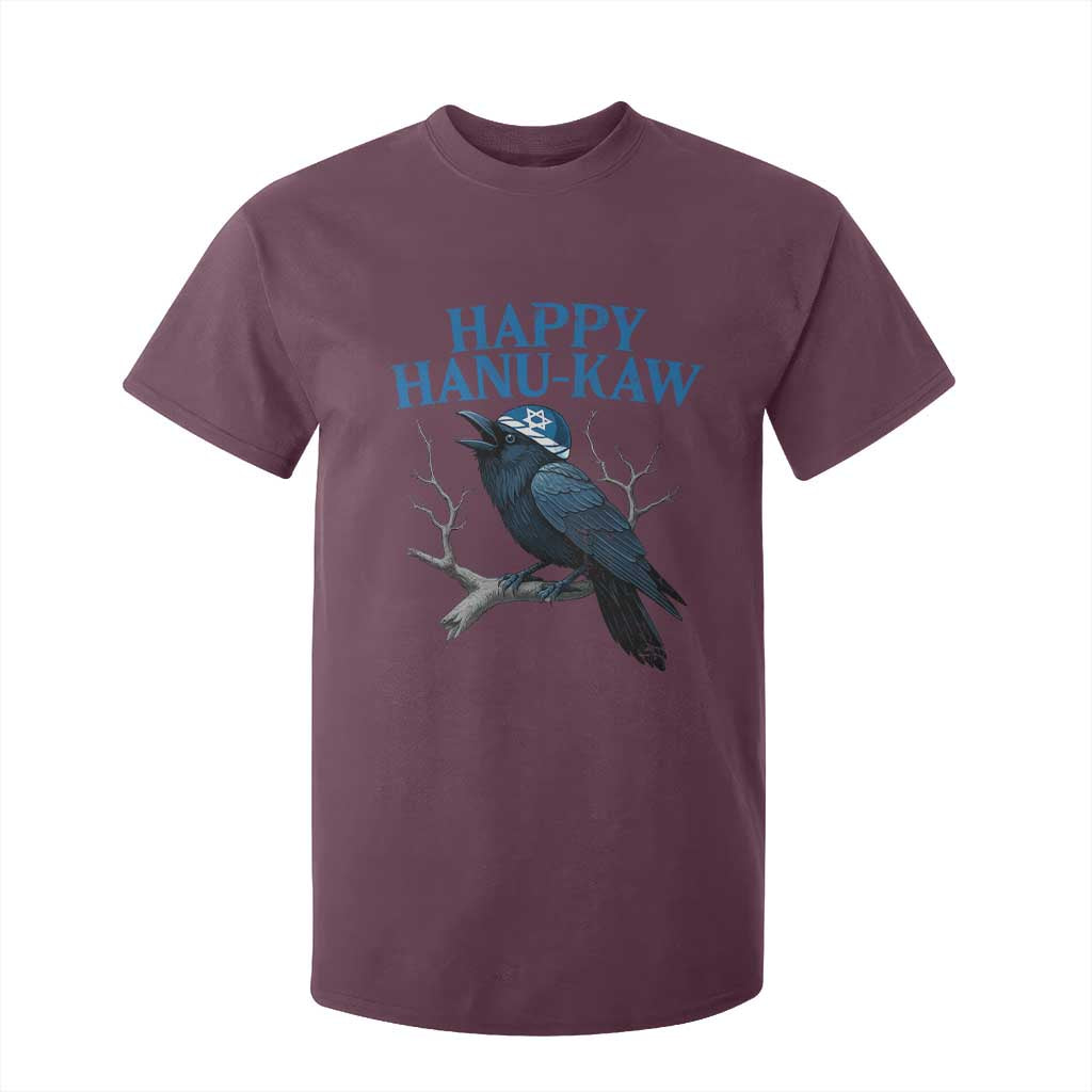Funny Hanukkah Crow T Shirt For Kid Happy Hanukaw Jewish Holiday TS11 Maroon Print Your Wear