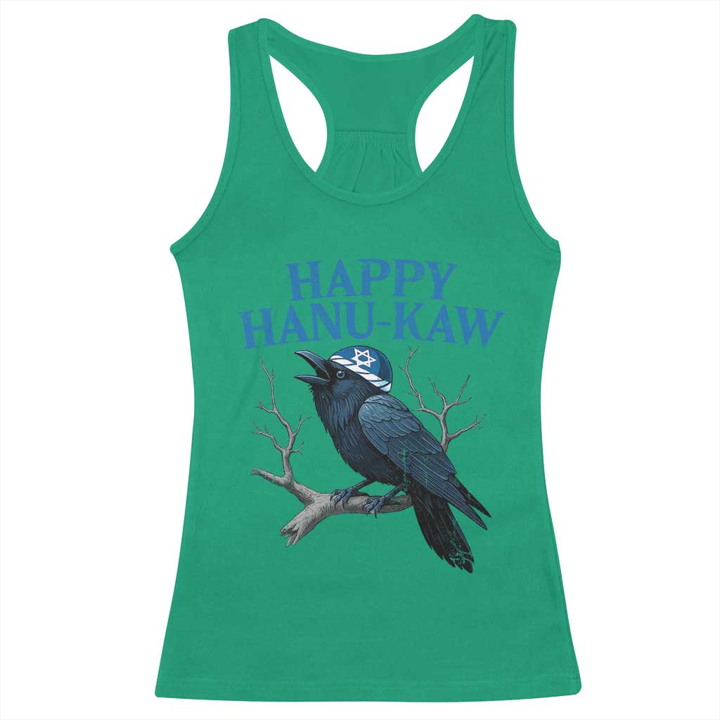 Funny Hanukkah Crow Racerback Tank Top Happy Hanukaw Jewish Holiday TS11 Irish Green Print Your Wear