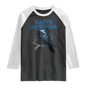 Funny Hanukkah Crow Raglan Shirt Happy Hanukaw Jewish Holiday TS11 Black White Print Your Wear