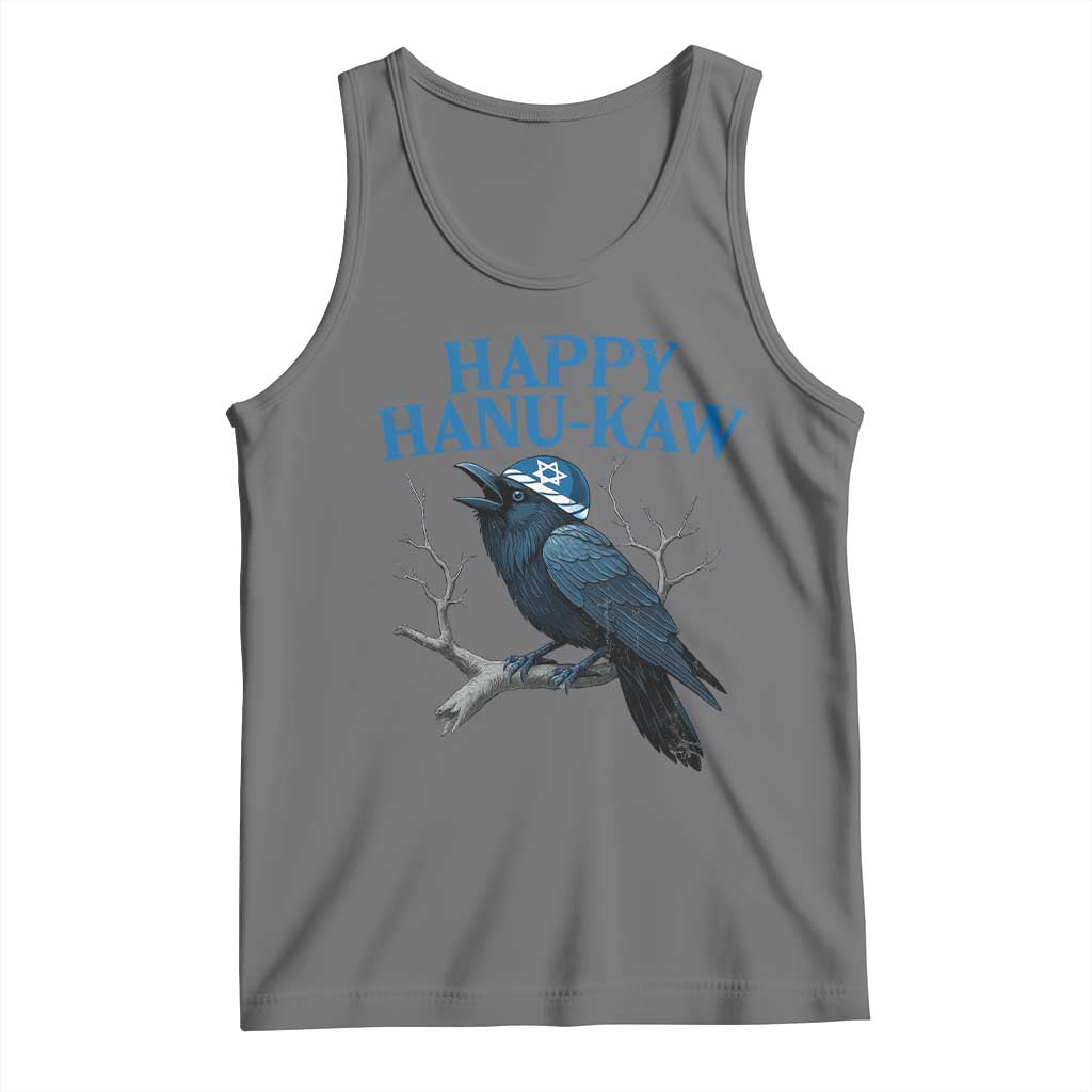 Funny Hanukkah Crow Tank Top Happy Hanukaw Jewish Holiday TS11 Black Heather Print Your Wear