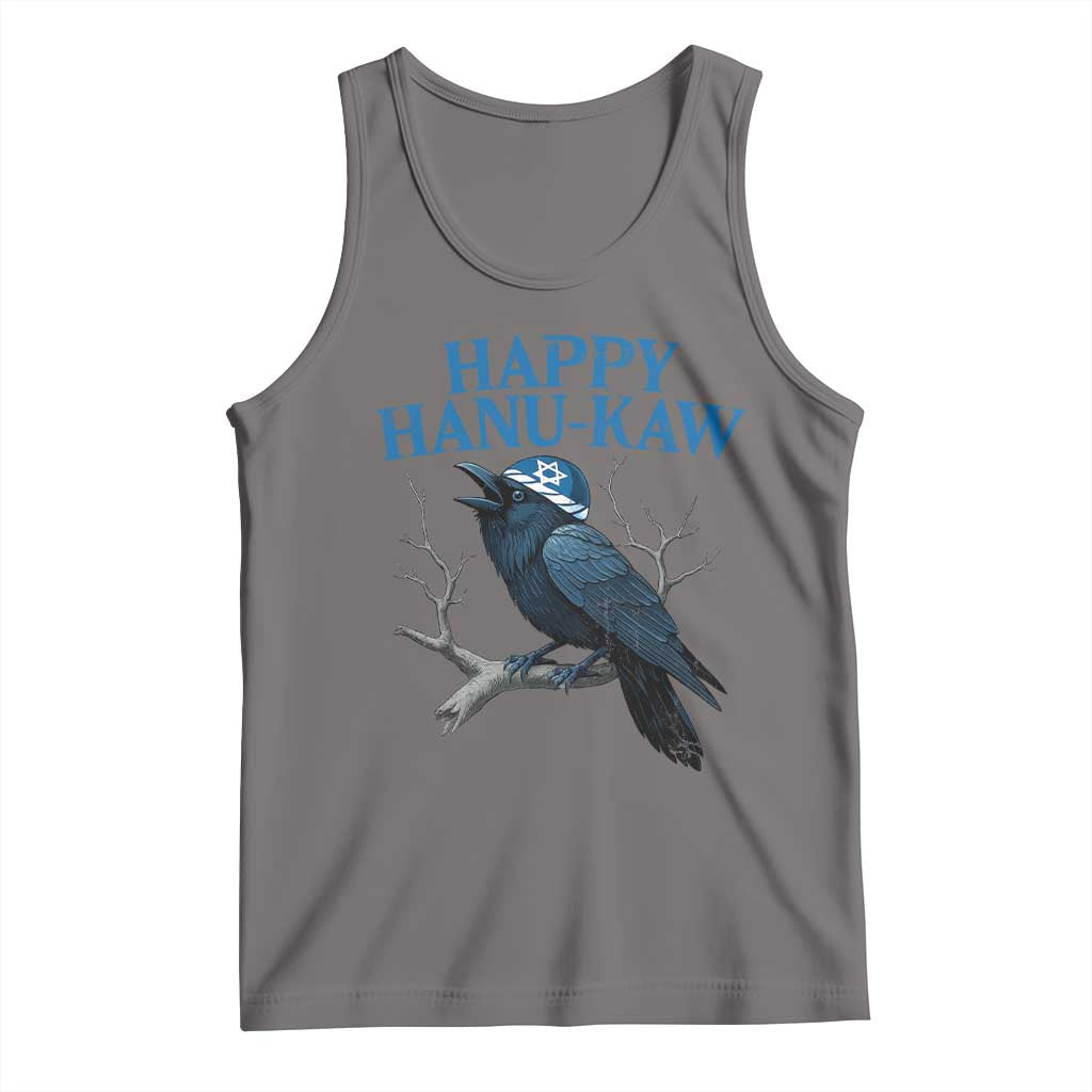 Funny Hanukkah Crow Tank Top Happy Hanukaw Jewish Holiday TS11 Deep Heather Print Your Wear