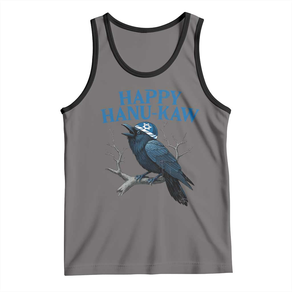 Funny Hanukkah Crow Tank Top Happy Hanukaw Jewish Holiday TS11 Deep Heather Black Print Your Wear