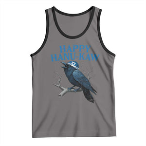 Funny Hanukkah Crow Tank Top Happy Hanukaw Jewish Holiday TS11 Deep Heather Black Print Your Wear