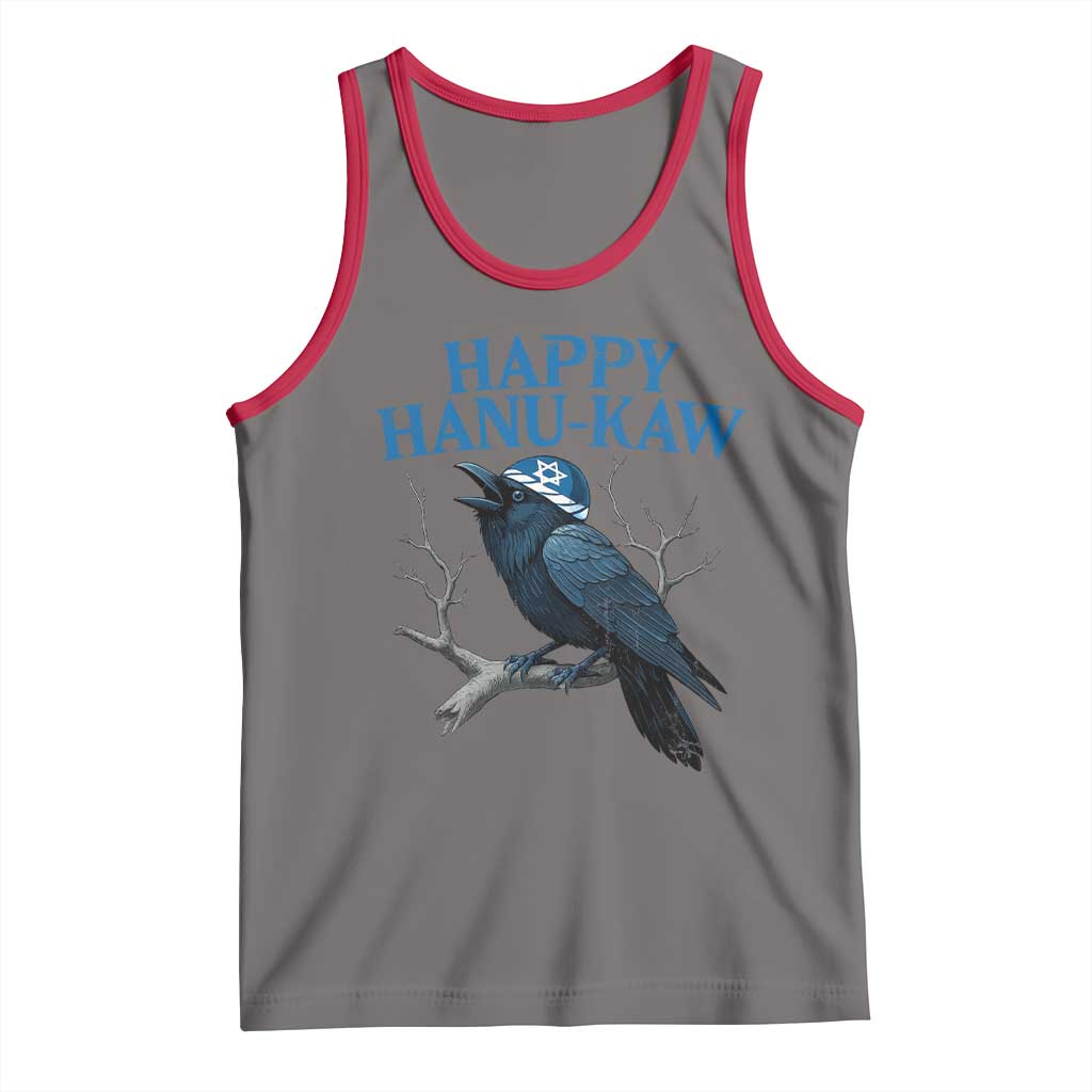 Funny Hanukkah Crow Tank Top Happy Hanukaw Jewish Holiday TS11 Deep Heather Red Print Your Wear