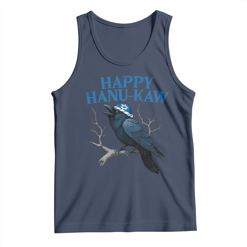 Funny Hanukkah Crow Tank Top Happy Hanukaw Jewish Holiday TS11 Navy Print Your Wear