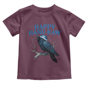 Funny Hanukkah Crow Toddler T Shirt Happy Hanukaw Jewish Holiday TS11 Maroon Print Your Wear